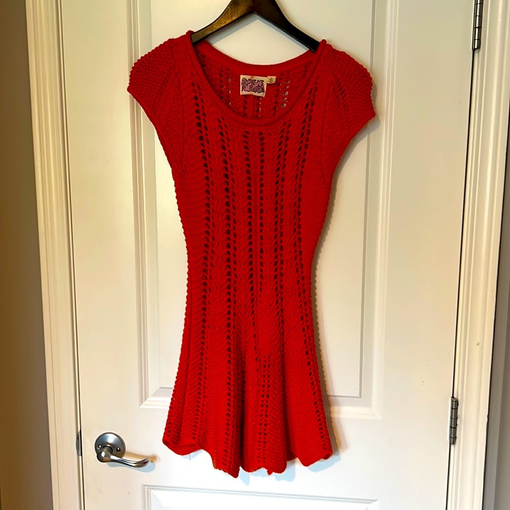 Anthropologie loose knit shirt sleeve sweater